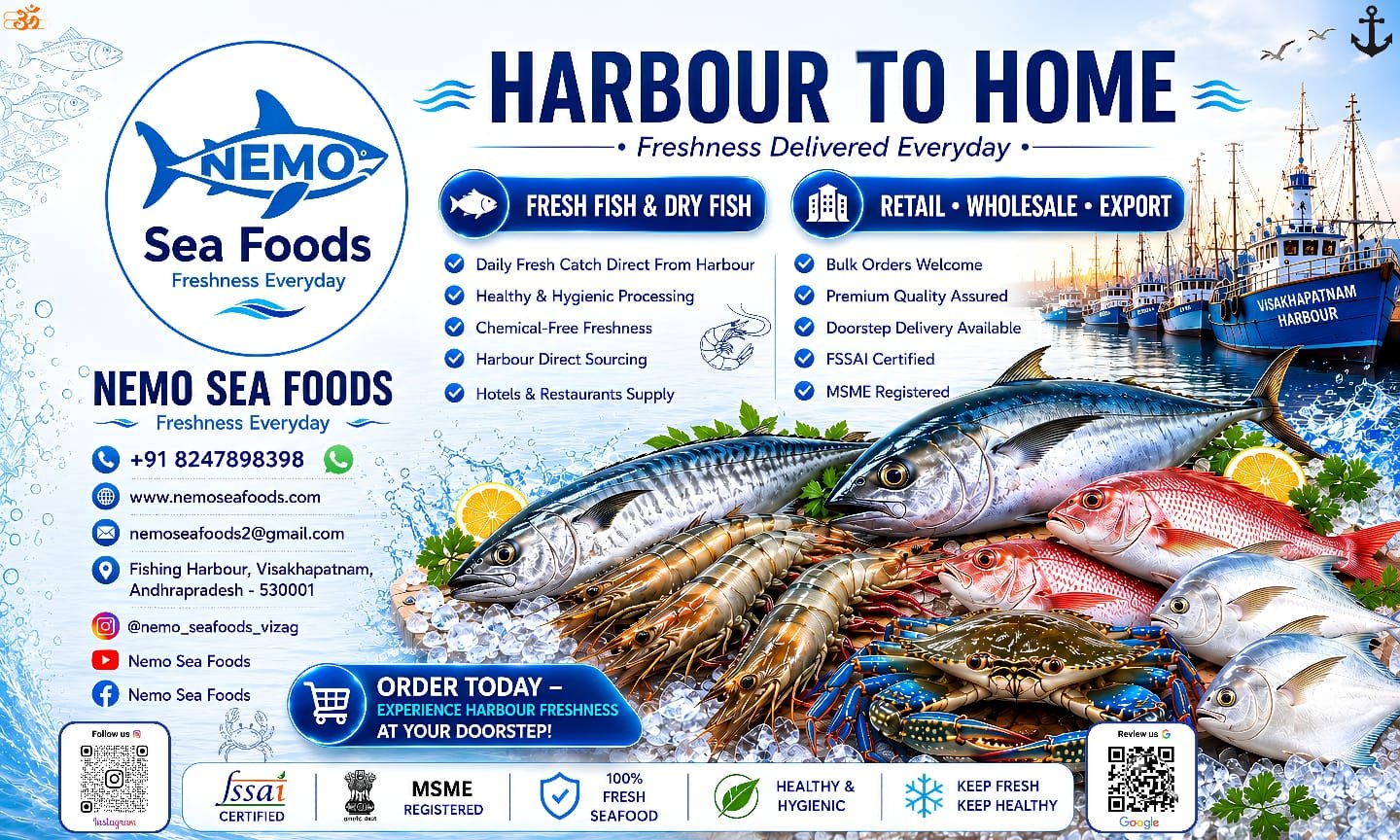 nemo sea foods banner image